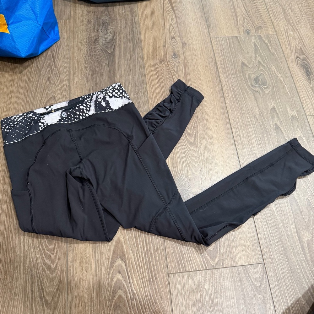 Lululemon leggings with pockets rouched legs 6